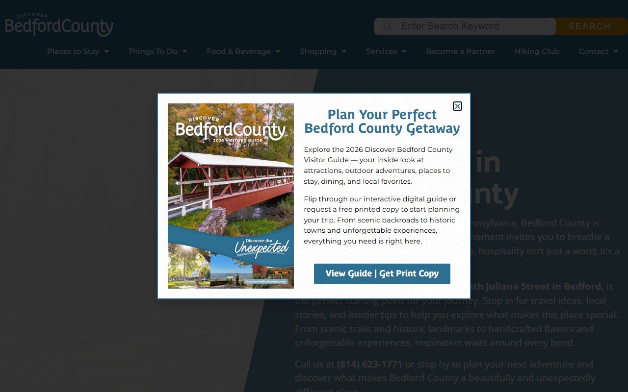 Bedford County courthouse website with local records relevant to bankruptcy filings