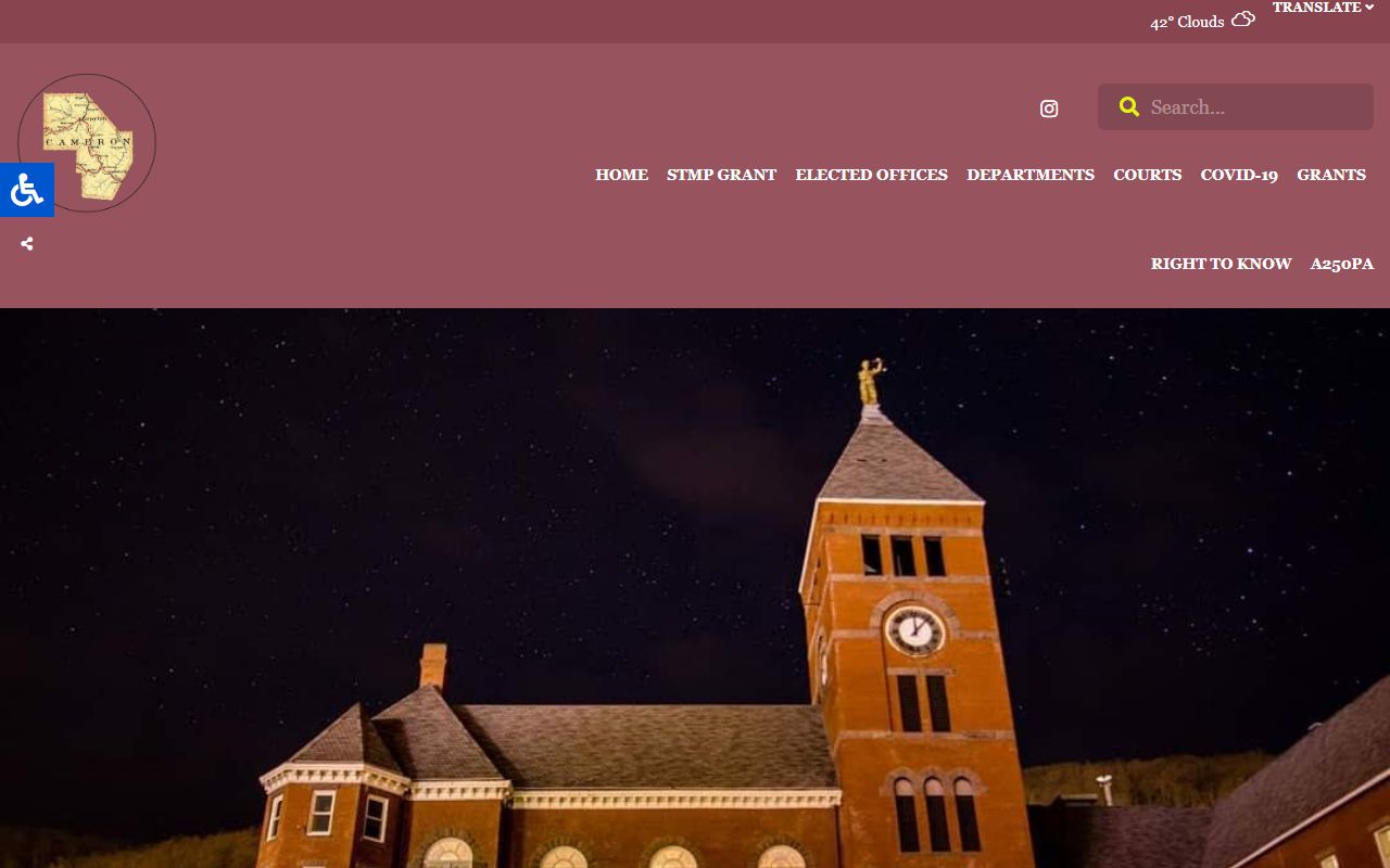 Cameron County local government website for court records and property filings