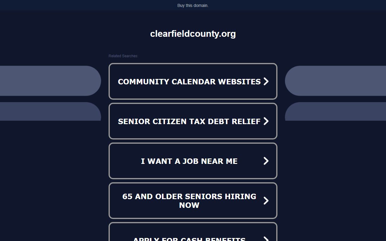 Clearfield County government website for local court and property records