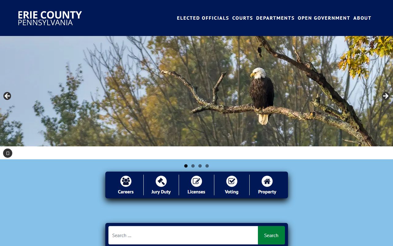 Erie County Pennsylvania government records relevant to bankruptcy filings