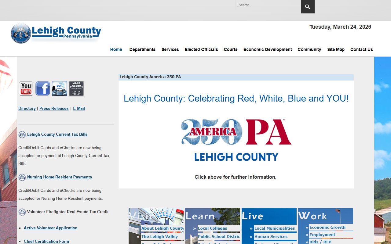 Lehigh County Pennsylvania official website for court and government record access