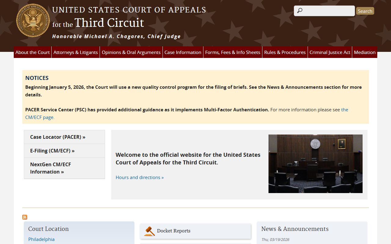 Third Circuit Court of Appeals handling Pennsylvania bankruptcy case appeals